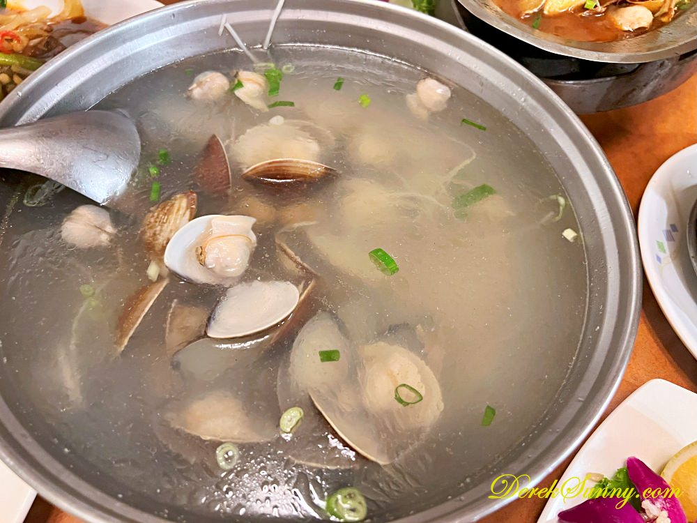 體育館海鮮碳烤 蛤蜊薑絲湯