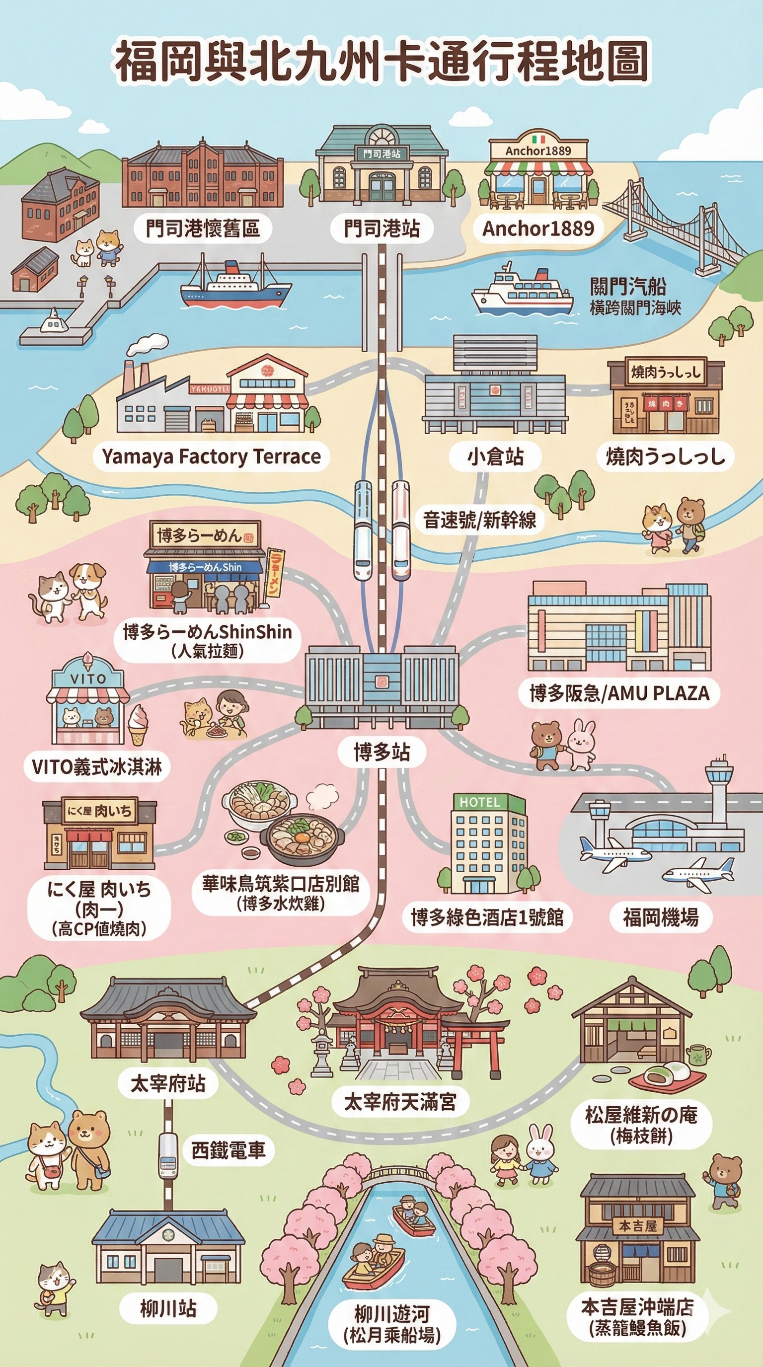 【福岡自由行】3天2夜快閃攻略:博多美食、柳川遊船、門司港懷舊散策 - 第1張圖 福岡三天兩夜自由行