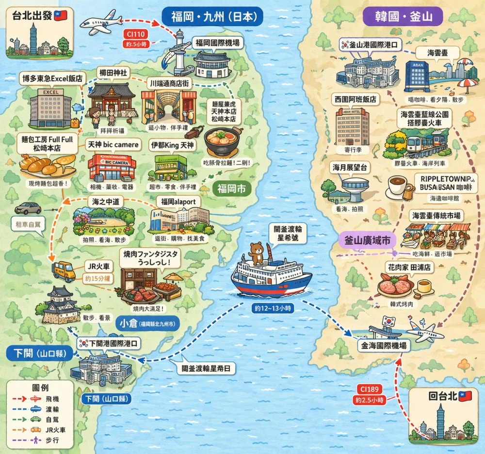 日韓5日遊